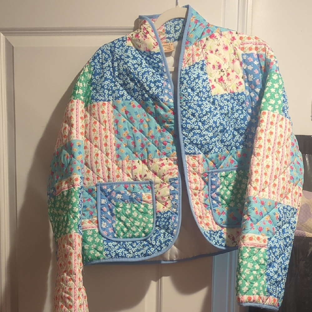 Forever 21 Multicolor Patchwork Puffer Jacket - image 1